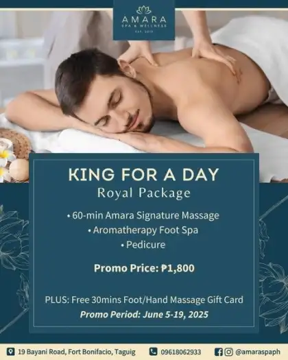 King for a day package