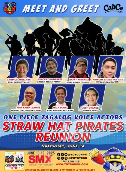 The Filipino voice actor cast of "One Piece" will be having a special panel discussion about the anime and the voice acting industry in the Philippines