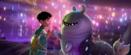 Elio and Glordon doing a pinky promise.