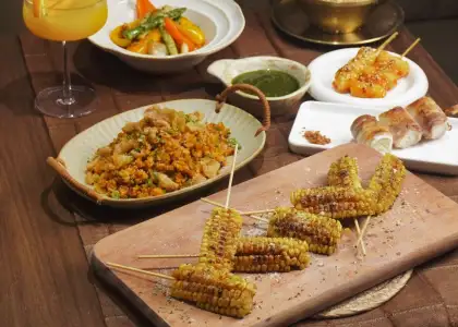 Grilled Mackerel Bansang Lunch Set is served with unlimited rice and Korean side dishes