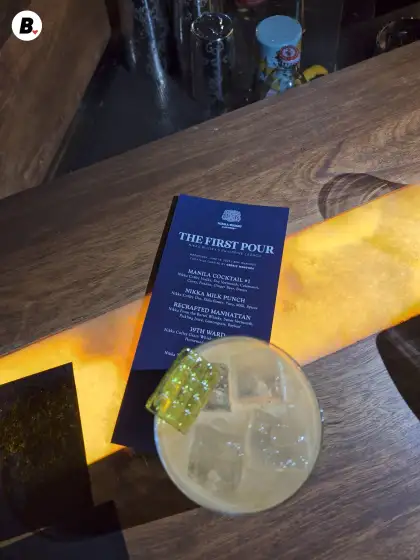 The Manila Cocktail #1, made with Nikka Coffey Vodka, calamansi, curry, pandan, and ginger beer