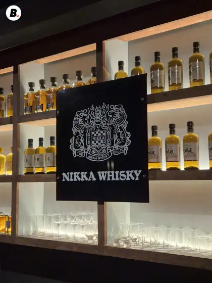 The logo of Nikka Whisky in ReCraft's Nikka Room