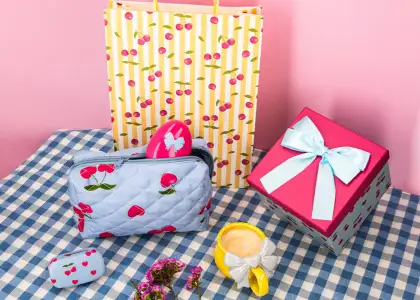 Different products from Flying Tiger Copenhagen featuring a coquette aesthetic