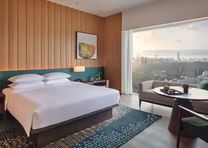 The hotel rooms at Hyatt Regency Kuala Lumpur are more spacious than the regular hotel rooms in the city.