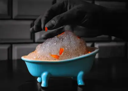 The Bathtub Rum is a quirky drink, and can be sipped from the small bathtub.