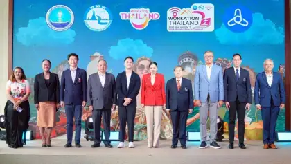 Representatives from the Tourism Authority of Thailand (TAT) and Fastwork during the press con held on July 9, 2025