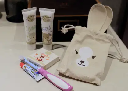 The my forest FRIENDS toiletries in the Summer Family Experience package