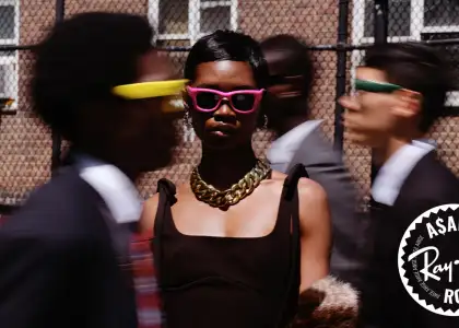 Models wearing the new Wayfarer Puffer, designed by A$AP Rocky