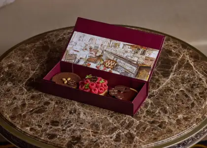 The three tarts in the red colored box