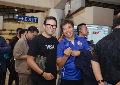 Two men smiling for the camera