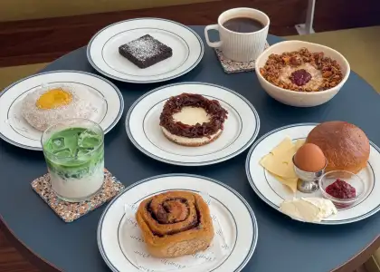 A spread of Venner's coffee and pastry offerings