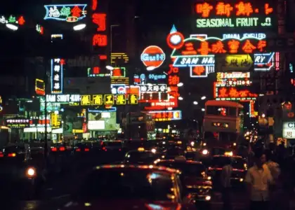 Hong Kong's neon street signs photographed by Greg Girard