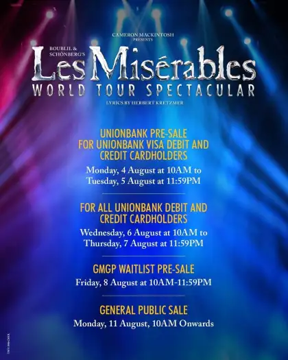 a poster with blue, black, purple and red