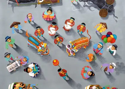 Oil on canvas, 30 x 30, scenes of Old Manila