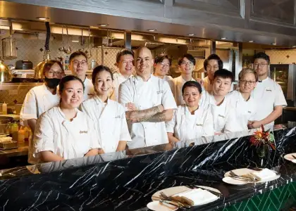 Russell Doctrove with their all-star culinary team.