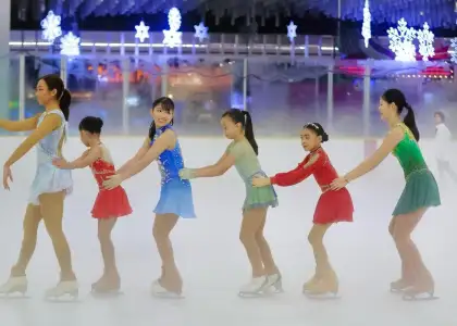 Ice skating at SM Mall of Asia
