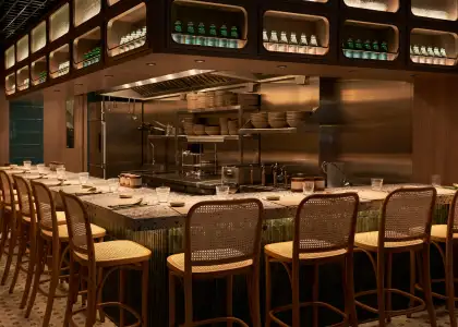 Interiors of a restaurant