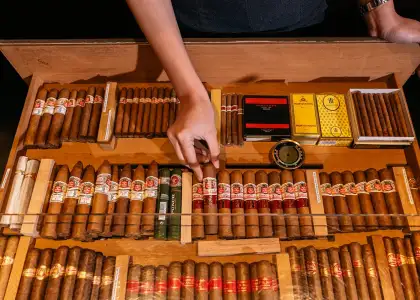 A collection of cigars, local and imported