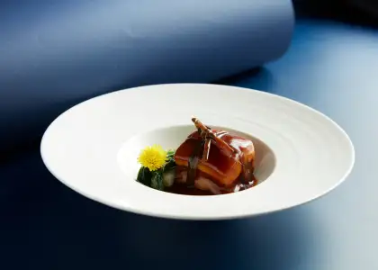 A pork belly dish made with traditional Chinese braising techniques