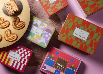 A gift box with cookies, palmiers