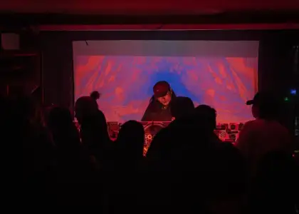 DJ, JFung on the deck at a Social Room party.