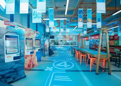 The interior of Burger King's Kanlaon branch in Quezon City