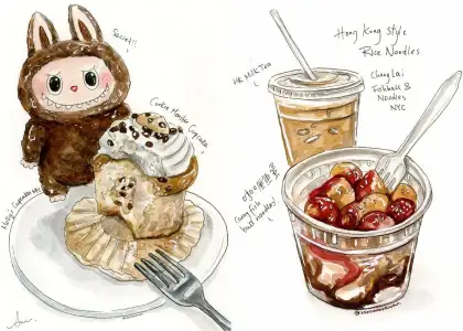 Live food paintings by Anna Ka wai Kwan