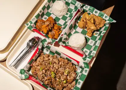 Boneless fried chicken, fried chicken sisig