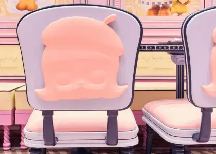 A detail of the chairs in the POP MART Cafe