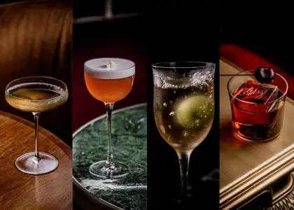 Four cocktails from the "Elegant" category