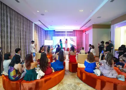 Attendees of the media event