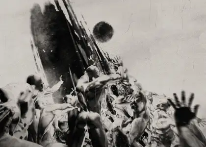 An artwork done with calligraphy ink