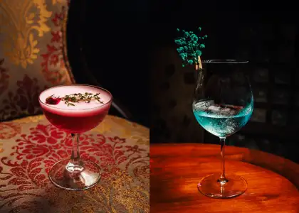 Two artwork-inspired cocktails
