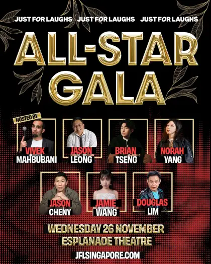 The All-Star Gala Poster of the Just For Laughs Singapore Festival