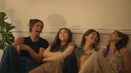Girls laughing