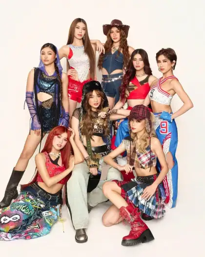 A photo of BINI for their Homecoming Fan Meeting