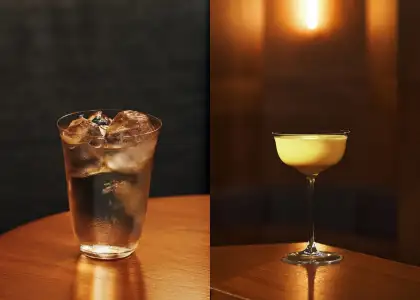 Two cocktails from Live Twice's "One Life for Yourself" Menu