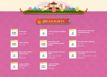 The timeline of Chinatown Mid-Autumn Festival 2025