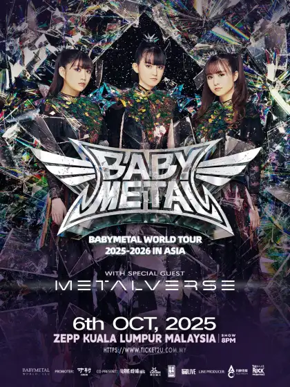 Official poster of BABYMETAL's show in Kuala Lumpur