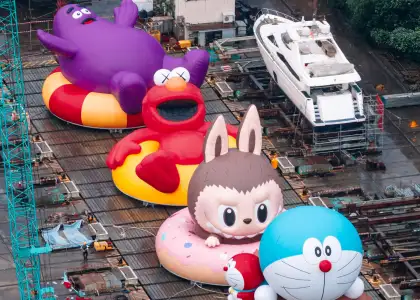 The four giant inflatable icons