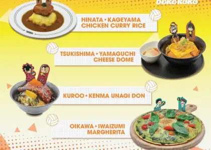 Food items from the Haikyuu!! collab cafe