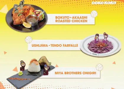 Food items from the Haikyuu!! collab cafe