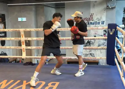 boxer Saagar Pradhan at his training