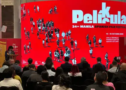 A scene from the press conference