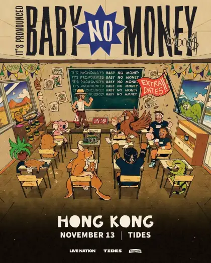 Poster for bbno$'s show in Hong Kong