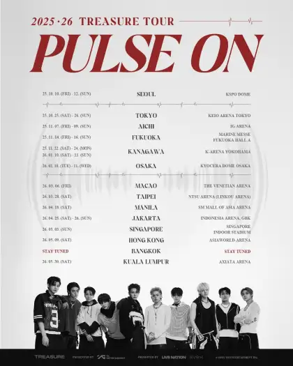 Official dates of the "PULSE ON" Tour