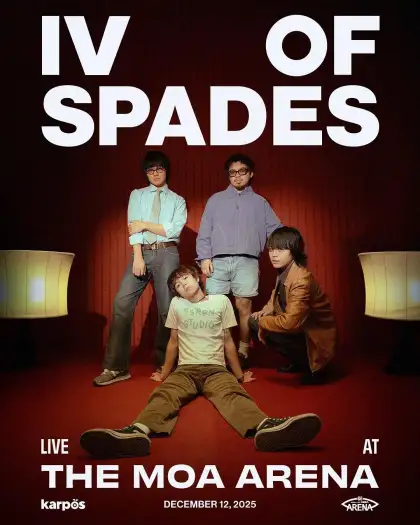 The official poster for IV of Spades' concert