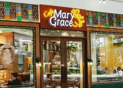 A store front of Cafe Mary Grace in the Philippines