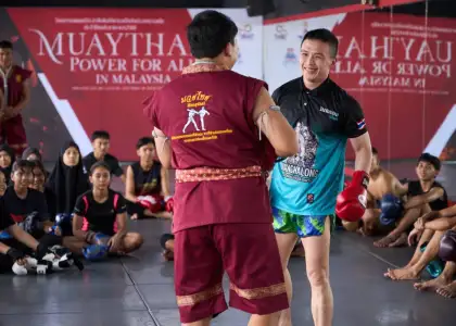 Participants at the Muaythai Power for All in Malaysia