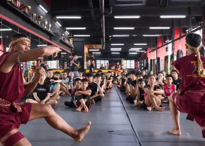 Participants at the Muaythai Power for All in Malaysia